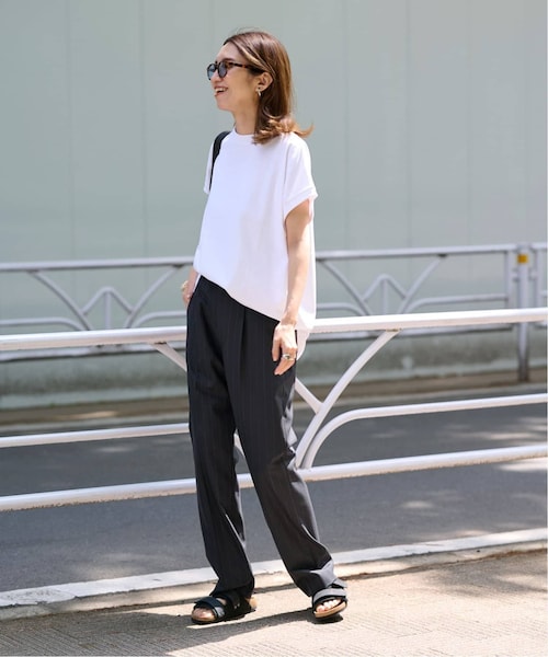 【moco】強撚ウールストレートパンツ　フレームワーク FRAMeWORK（フレームワーク）の「≪予約≫強撚ウールストレート