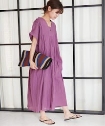 JOURNAL STANDARD relume（ジャーナルスタンダード　レリューム）の「《追加予約》コットンボイルクリンクルタックカフタンワンピース（その他）」