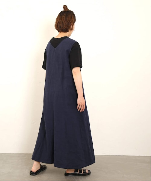 リネン ノースリーブワンピース journal standard luxe JOURNAL STANDARD LUXE ワンピース リネンキャンバス