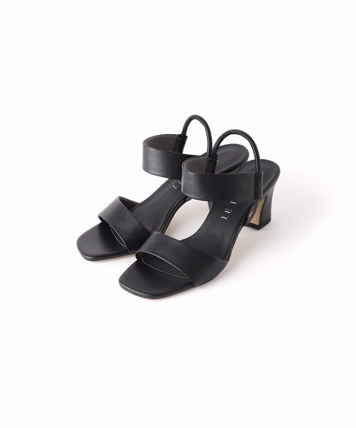 【美品】ルタロン 6センチゴムストラップサンダル黒SSサイズ 6cmゴムストラップサンダル（サンダル）｜LE TALON（ル タロン