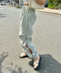 Kastane | 【サイズ展開あり】サイドリボンパンツ(カーゴパンツ)