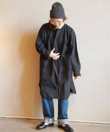 JOURNAL STANDARD LUXE（ジャーナルスタンダード　ラックス）の「【HTS / エイチティーエス】 COTTON POPLIN HENLEY LONG SHIRT（その他）」