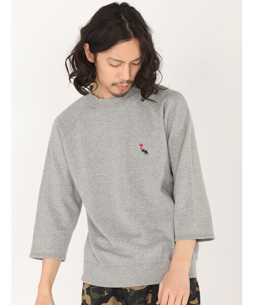 BOHEMIANS(ボヘミアンズ)の「BOHEMIANS/ボヘミアンズ 別注Emb 8Sleeve Tee Men's (4)(トップス・メンズ・GREY/NAVY/MUSTERD・S/M/L)」の1枚目の写真