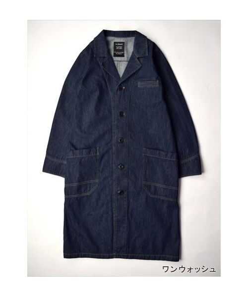 w closet（ダブルクローゼット）の「【予約】7.5ozスラブデニムショップコート（トップス・レディース・ブルー/ワンウォッシュ・FREE）」の3枚目の写真