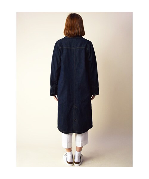 w closet（ダブルクローゼット）の「【予約】7.5ozスラブデニムショップコート（トップス・レディース・ブルー/ワンウォッシュ・FREE）」の5枚目の写真