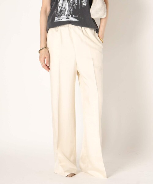 MUSE de Deuxieme classe（ミューズデドゥーズィエムクラス）の「追加 *Silk Looker パンツ（パンツ・ブラック/(001)/34/残り2点/36/在庫あり/38）」の2枚目の写真