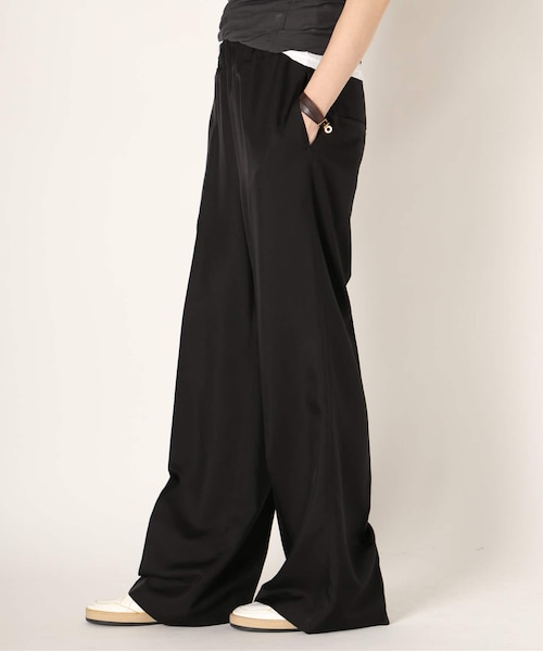 MUSE de Deuxieme classe（ミューズデドゥーズィエムクラス）の「追加 *Silk Looker パンツ（パンツ・ブラック/(001)/34/残り2点/36/在庫あり/38）」の3枚目の写真