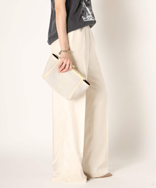 MUSE de Deuxieme classe（ミューズデドゥーズィエムクラス）の「追加 *Silk Looker パンツ（パンツ・ブラック/(001)/34/残り2点/36/在庫あり/38）」の13枚目の写真