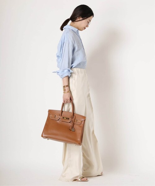 MUSE de Deuxieme classe（ミューズデドゥーズィエムクラス）の「追加 *Silk Looker パンツ（パンツ・ブラック/(001)/34/残り2点/36/在庫あり/38）」の19枚目の写真