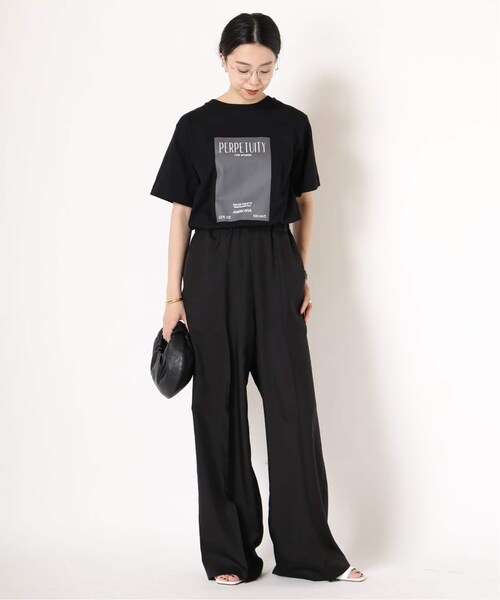 MUSE de Deuxieme classe（ミューズデドゥーズィエムクラス）の「追加 *Silk Looker パンツ（パンツ・ブラック/(001)/34/残り2点/36/在庫あり/38）」の9枚目の写真