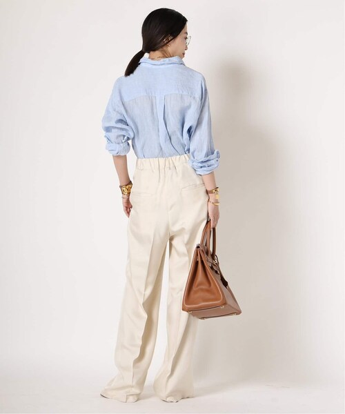 MUSE de Deuxieme classe（ミューズデドゥーズィエムクラス）の「追加 *Silk Looker パンツ（パンツ・ブラック/(001)/34/残り2点/36/在庫あり/38）」の20枚目の写真