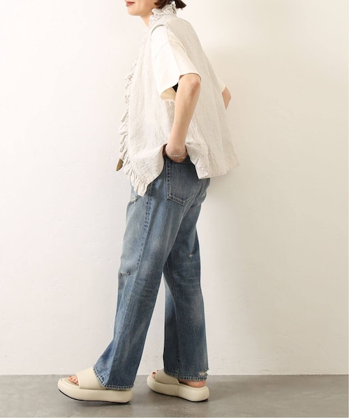 13OZデニム クラッシュダメージパンツ　ジャーナルスタンダード ラックス 13OZ クラッシュダメージデニム（デニムパンツ）｜JOURNAL