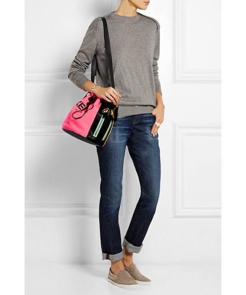 KENZO(ケンゾー)の「KENZO Neon canvas and leather bucket bag(ショルダーバッグ・レディース・Pink)」の6枚目の写真