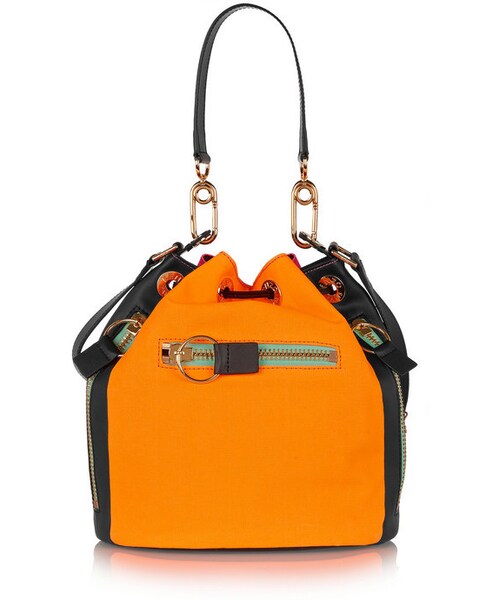 KENZO(ケンゾー)の「KENZO Neon canvas and leather bucket bag(ショルダーバッグ・レディース・Pink)」の5枚目の写真