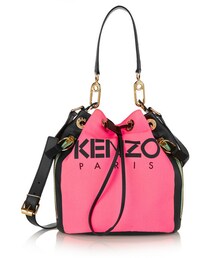 KENZO | KENZO Neon canvas and leather bucket bag(ショルダーバッグ)