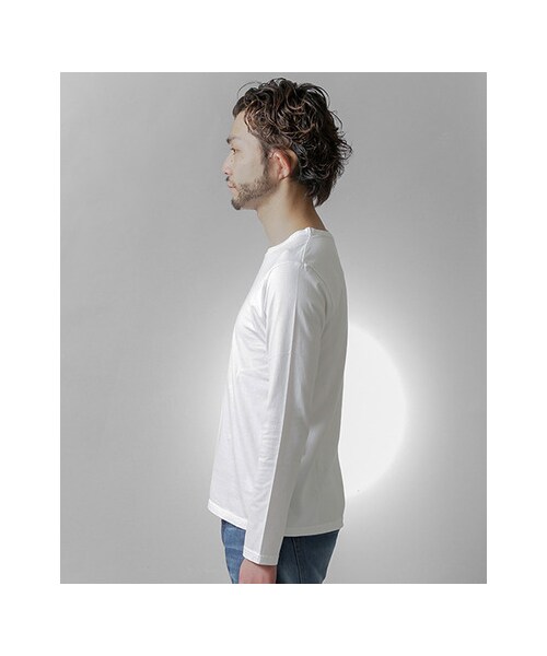 URBAN RESEARCH（アーバンリサーチ）の「SUVIN COTTON ロングスリーブ Tシャツ（トップス・メンズ・WHITE/BLACK/GRAY・S/M/L）」の11枚目の写真