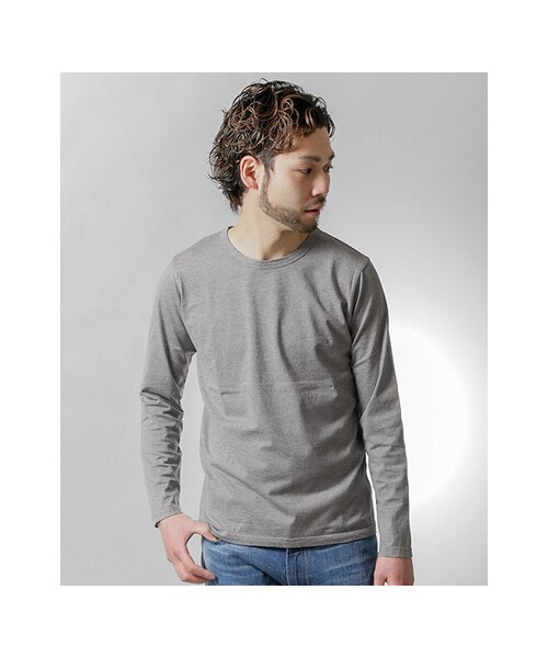 URBAN RESEARCH（アーバンリサーチ）の「SUVIN COTTON ロングスリーブ Tシャツ（トップス・メンズ・WHITE/BLACK/GRAY・S/M/L）」の8枚目の写真