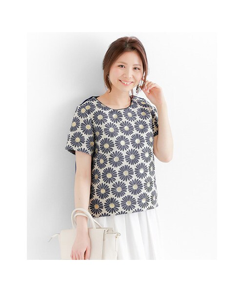 URBAN RESEARCH（アーバンリサーチ）の「DutelJQ半袖プルオーバー（トップス・レディース・NAVY/GREEN・FREE）」の5枚目の写真