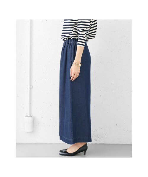 URBAN RESEARCH DOORS(アーバンリサーチドアーズ)の「テンセルデニムイージーパンツ(パンツ・レディース・DARKINDIGO/L.INDIGO・one)」の9枚目の写真
