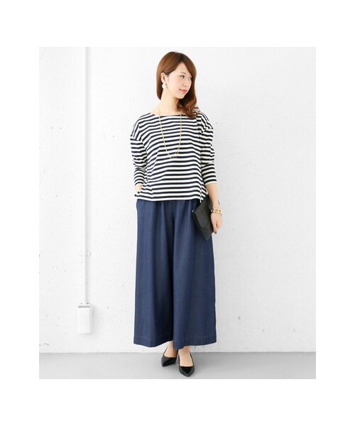 URBAN RESEARCH DOORS(アーバンリサーチドアーズ)の「テンセルデニムイージーパンツ(パンツ・レディース・DARKINDIGO/L.INDIGO・one)」の7枚目の写真