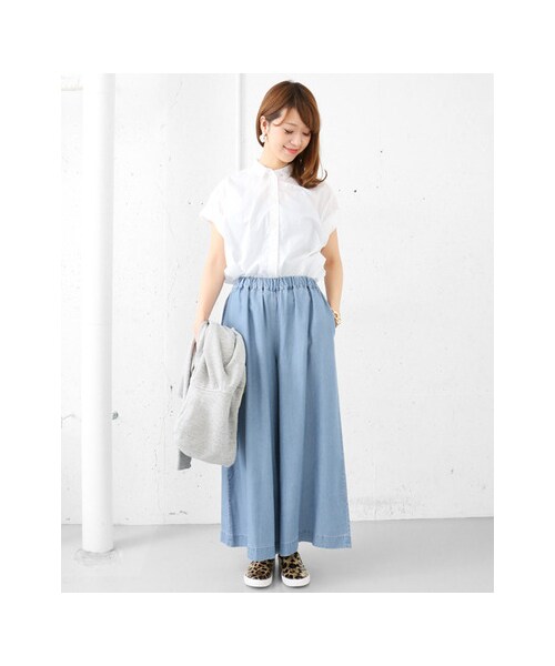 URBAN RESEARCH DOORS(アーバンリサーチドアーズ)の「テンセルデニムイージーパンツ(パンツ・レディース・DARKINDIGO/L.INDIGO・one)」の4枚目の写真