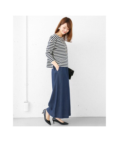 URBAN RESEARCH DOORS(アーバンリサーチドアーズ)の「テンセルデニムイージーパンツ(パンツ・レディース・DARKINDIGO/L.INDIGO・one)」の6枚目の写真