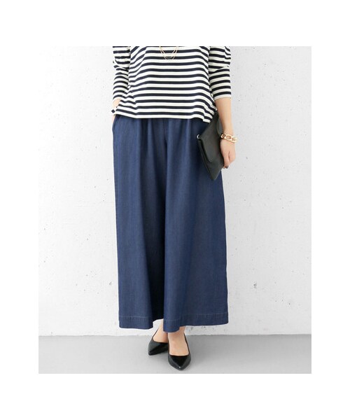 URBAN RESEARCH DOORS(アーバンリサーチドアーズ)の「テンセルデニムイージーパンツ(パンツ・レディース・DARKINDIGO/L.INDIGO・one)」の8枚目の写真