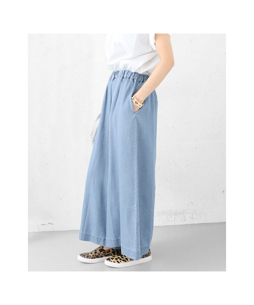 URBAN RESEARCH DOORS(アーバンリサーチドアーズ)の「テンセルデニムイージーパンツ(パンツ・レディース・DARKINDIGO/L.INDIGO・one)」の5枚目の写真
