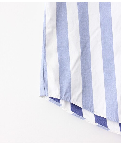 ADAM ET ROPE'（アダムエロペ）の「【先行予約】ホワイトコーティングストライプシャツ（ブラウス/シャツ・メンズ・グレー/ネイビー・M/L）」の14枚目の写真