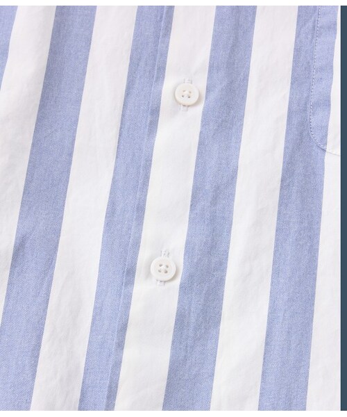 ADAM ET ROPE'（アダムエロペ）の「【先行予約】ホワイトコーティングストライプシャツ（ブラウス/シャツ・メンズ・グレー/ネイビー・M/L）」の13枚目の写真