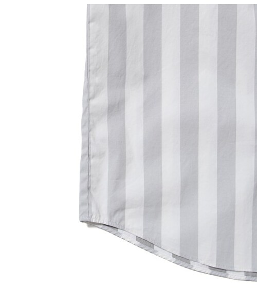 ADAM ET ROPE'（アダムエロペ）の「【先行予約】ホワイトコーティングストライプシャツ（ブラウス/シャツ・メンズ・グレー/ネイビー・M/L）」の9枚目の写真