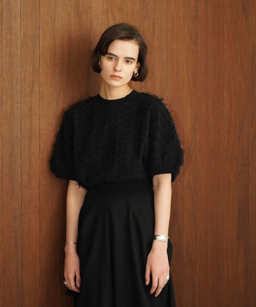 CLANE（クラネ）の「FRINGE ARCH SLEEVE KNIT TOPS（）」 - WEAR