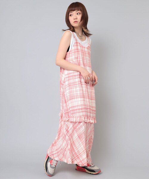 RNA（アールエヌエー）の「D1624 クレヨンチェックキャミワンピース  