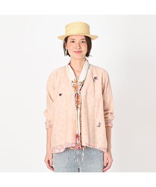 ◆希少◆45R◆インドカディのpuapuaボレロ（藍）◆定価¥125,400 45R 藍インドカディdeカットワークボレロ - メルカリ