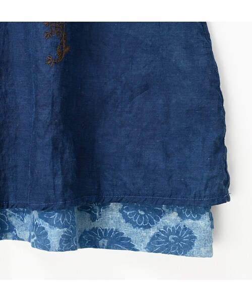 ◇希少◇45R◇インドカディのpuapuaボレロ（藍）◇定価¥125,400 ◇希少