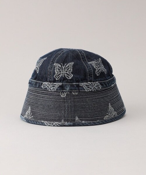 Needles バケットハット 黒 蝶刺繍 M needles ニードルズ ハット 黒 蝶