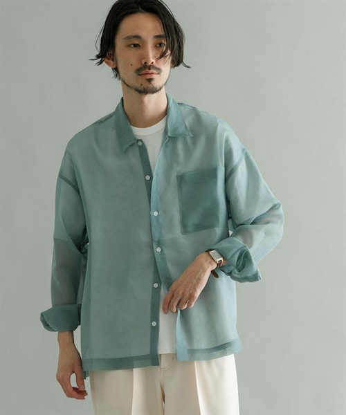 URBAN RESEARCH（アーバンリサーチ）の「URBAN RESEARCH iD 柔軟歐根紗透膚襯衫（その他）」 - WEAR