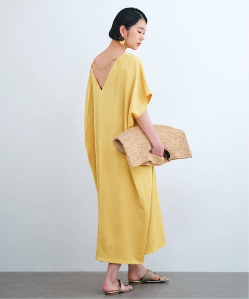 お買い物大好き♡SLOBE IENA アンティークサテンワンピース SLOBE IENA（スローブイエナ）の「《予約》habi アンティーク