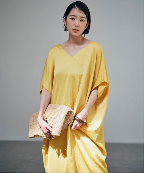 お買い物大好き♡SLOBE IENA アンティークサテンワンピース SLOBE IENA（スローブイエナ）の「《予約》habi アンティーク