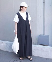 JOURNAL STANDARD LUXE（ジャーナルスタンダード　ラックス）の「《予約》リネンワッシャー Vネックノースリーブワンピース（その他）」