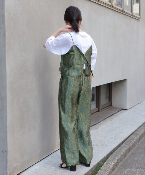 VERMEIL par iena（ヴェルメイユパーイエナ）の「【TICCA/ティッカ】キュプラジャガード パンツ（その他・グリーン/フリー）」の12枚目の写真