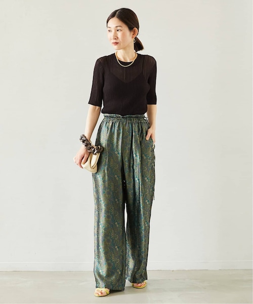 VERMEIL par iena（ヴェルメイユパーイエナ）の「【TICCA/ティッカ】キュプラジャガード パンツ（その他・グリーン/フリー）」の2枚目の写真