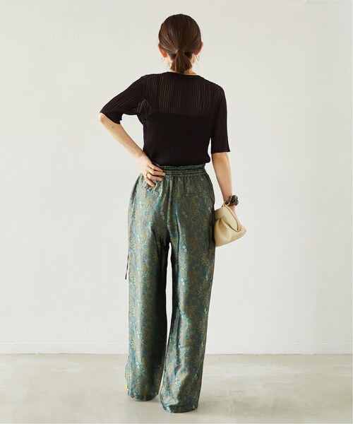 VERMEIL par iena（ヴェルメイユパーイエナ）の「【TICCA/ティッカ】キュプラジャガード パンツ（その他・グリーン/フリー）」の4枚目の写真