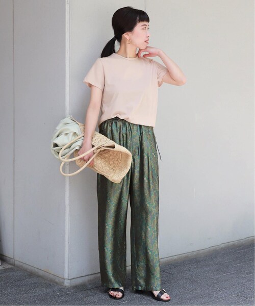 VERMEIL par iena（ヴェルメイユパーイエナ）の「【TICCA/ティッカ】キュプラジャガード パンツ（その他・グリーン/フリー）」の9枚目の写真