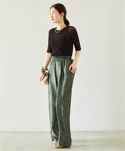 VERMEIL par iena（ヴェルメイユパーイエナ）の「【TICCA/ティッカ】キュプラジャガード パンツ（その他・グリーン/フリー）」の3枚目の写真