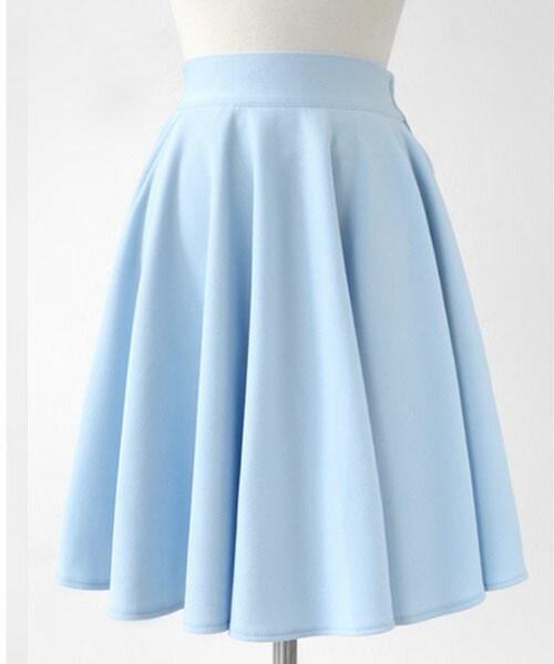 DHOLIC(ディーホリック)の「ウエストゴムフレアミディスカート(スカート・レディース・ブラック/アイボリー/スカイブルー/ピンク/ベージュ・free)」の4枚目の写真