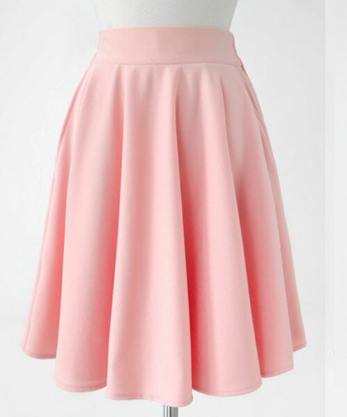 DHOLIC(ディーホリック)の「ウエストゴムフレアミディスカート(スカート・レディース・ブラック/アイボリー/スカイブルー/ピンク/ベージュ・free)」の5枚目の写真