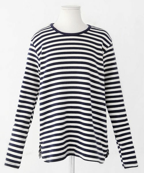 DHOLIC(ディーホリック)の「ベーシックカラーボーダーTシャツ(Tシャツ/カットソー・レディース・ブラック/ネイビー/グレー・free/free)」の3枚目の写真