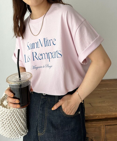 DISCOAT（ディスコート）の「スキューバーショップTシャツ（Tシャツ/カットソー・レディース・ホワイト/ブルー/サックスブルー/ピンク・F）」の2枚目の写真