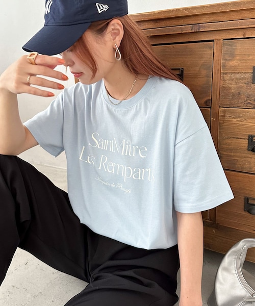 DISCOAT（ディスコート）の「スキューバーショップTシャツ（Tシャツ/カットソー・レディース・ホワイト/ブルー/サックスブルー/ピンク・F）」の4枚目の写真